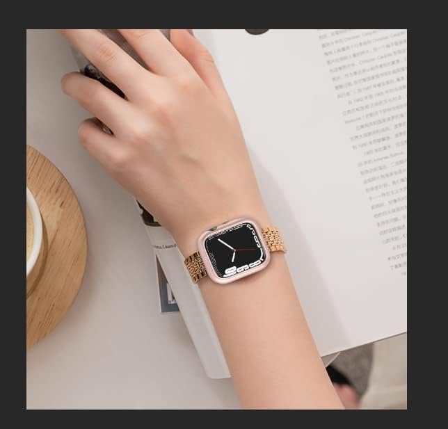 [16 חבילה] מארז מחשב קשה עם מגן מסך תואם לסדרת Apple Watch 4/5/6 44 ממ, קצה מלא מסביב לכסות מסגרת נגד פגוש מגן לאביזרי Smartwatch של iWatch Smartwatch